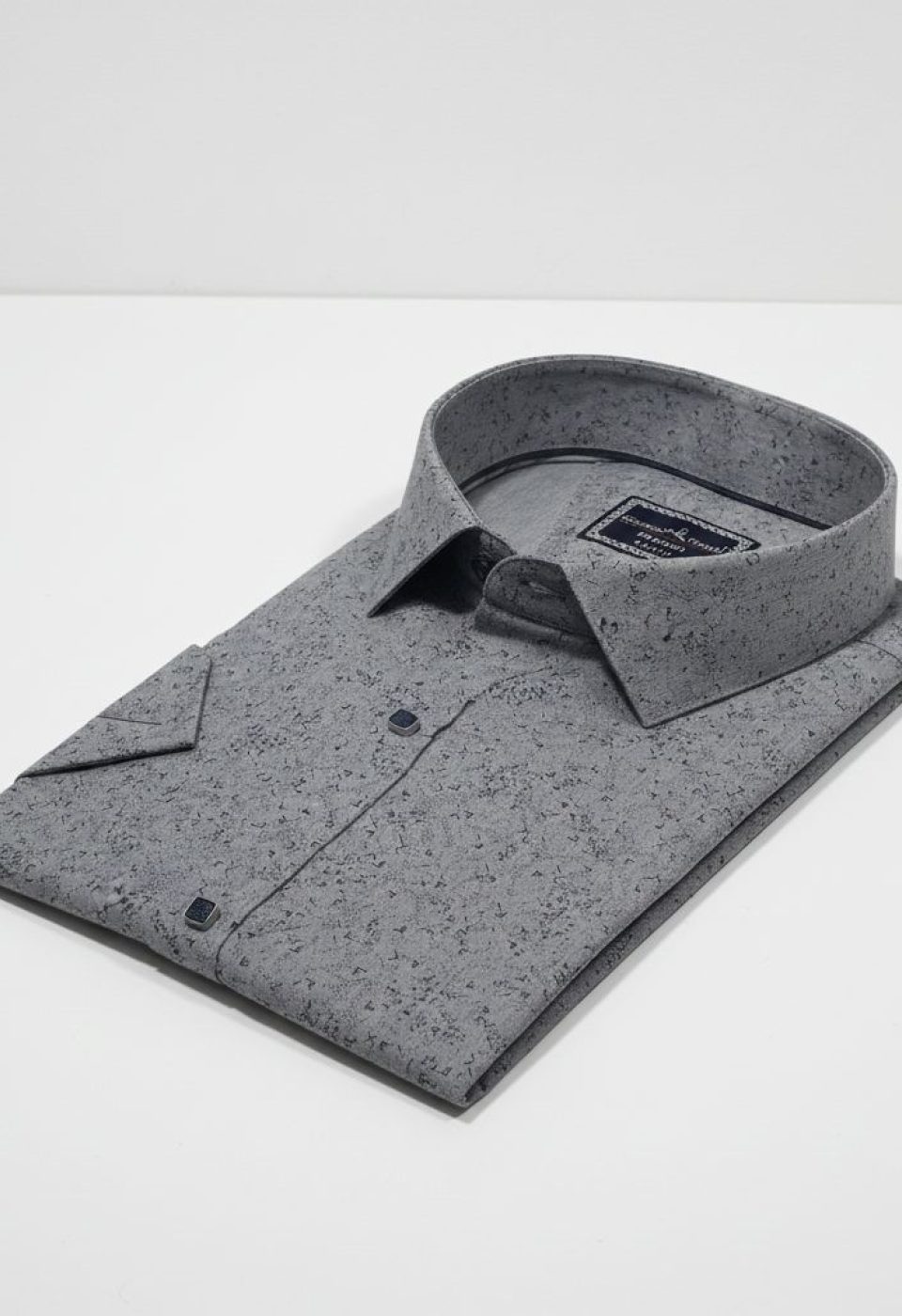 Büyük Beden Slim Fit Kısa Kol Desenli Erkek Gömlek 4GMK313066001 - Giovanni Fratelli