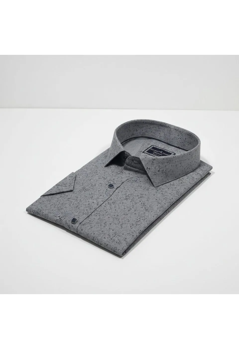 Büyük Beden Slim Fit Kısa Kol Desenli Erkek Gömlek 4GMK313066001 - Giovanni Fratelli