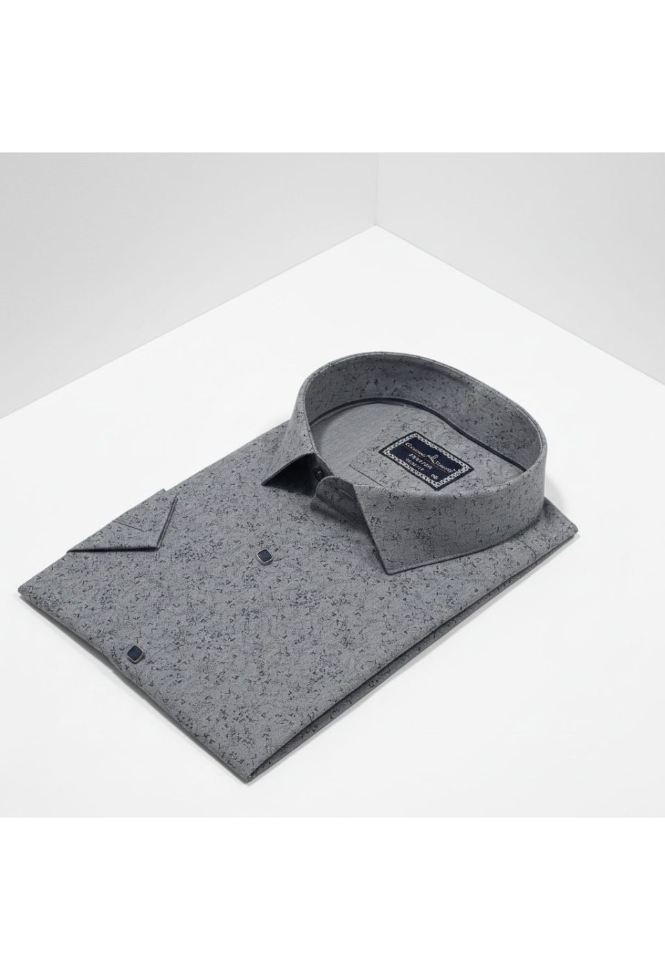 Büyük Beden Slim Fit Kısa Kol Desenli Erkek Gömlek 4GMK313066001 - Giovanni Fratelli