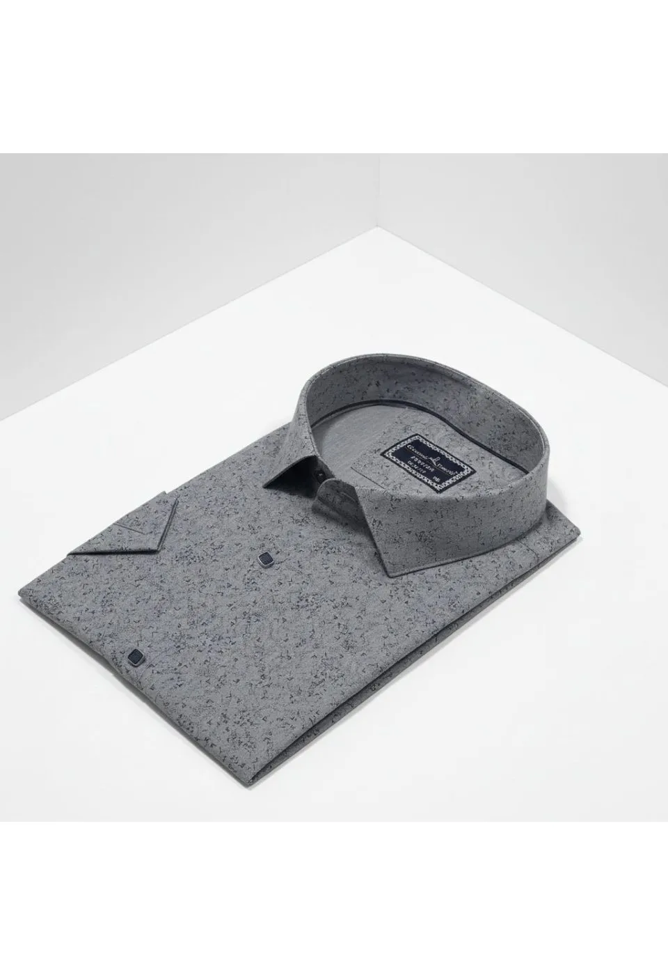 Büyük Beden Slim Fit Kısa Kol Desenli Erkek Gömlek 4GMK313066001 - Giovanni Fratelli