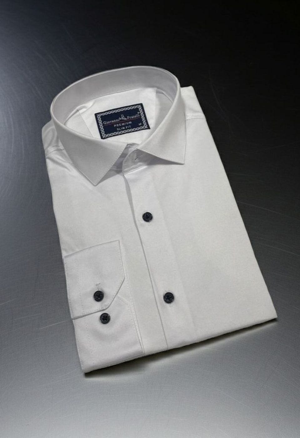 Slim Fit Uzun Kol Düz Renk Saten Erkek Gömlek 3GMK313071001 - Giovanni Fratelli