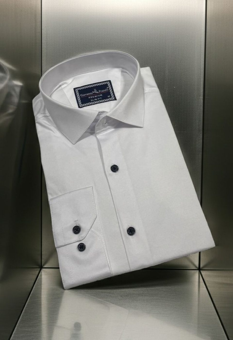 Slim Fit Uzun Kol Düz Renk Saten Erkek Gömlek 3GMK313071001
