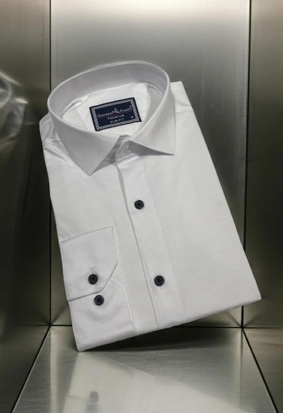 Slim Fit Uzun Kol Düz Renk Saten Erkek Gömlek 3GMK313071001