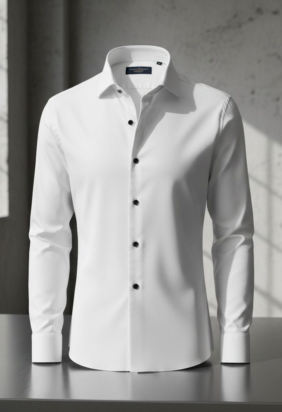 Slim Fit Uzun Kol Düz Renk Saten Erkek Gömlek 3GMK313071001 Slim Fit Uzun Kol Düz Renk Saten Erkek Gömlek 3GMK313071001