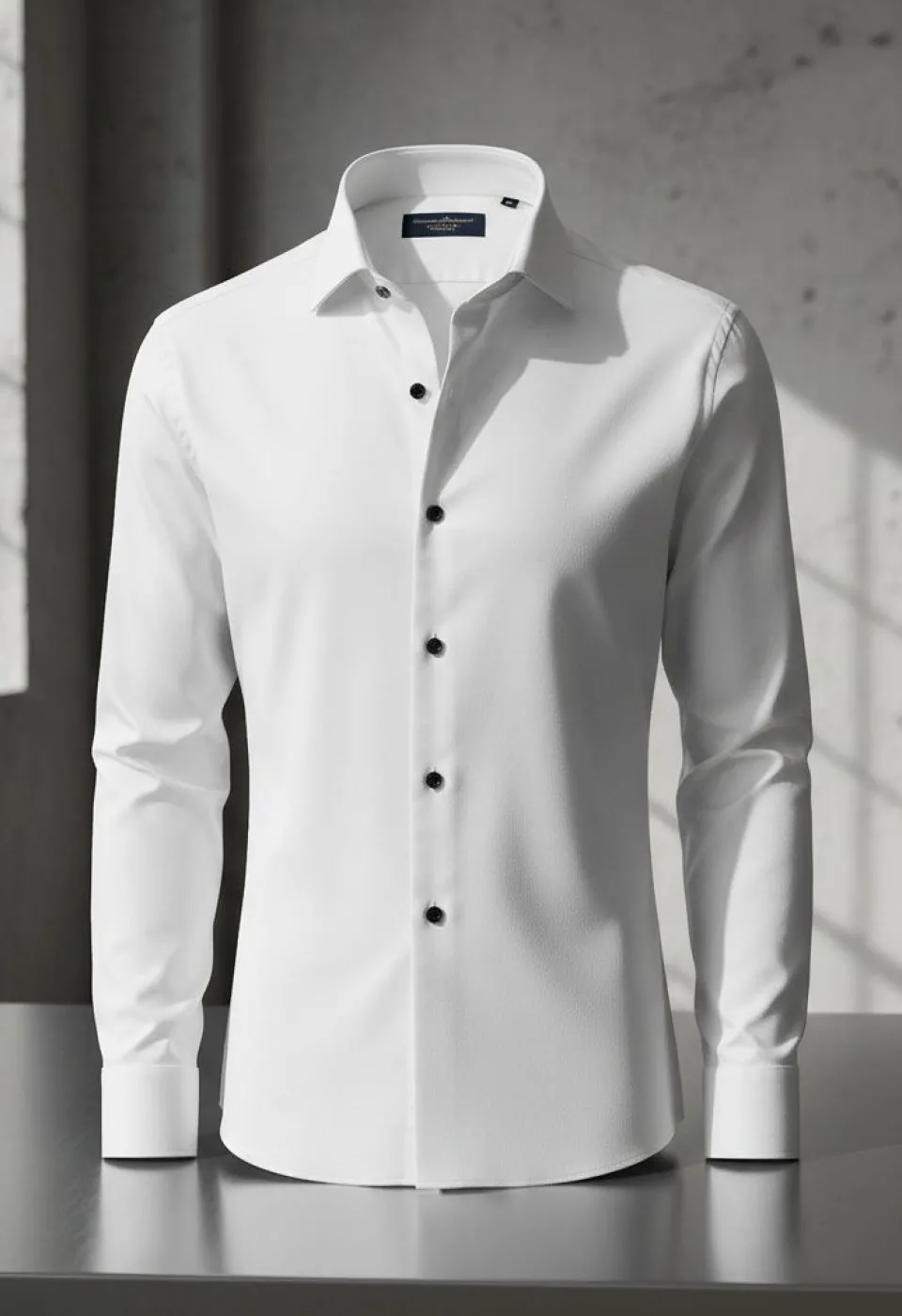 Slim Fit Uzun Kol Düz Renk Saten Erkek Gömlek 3GMK313071001