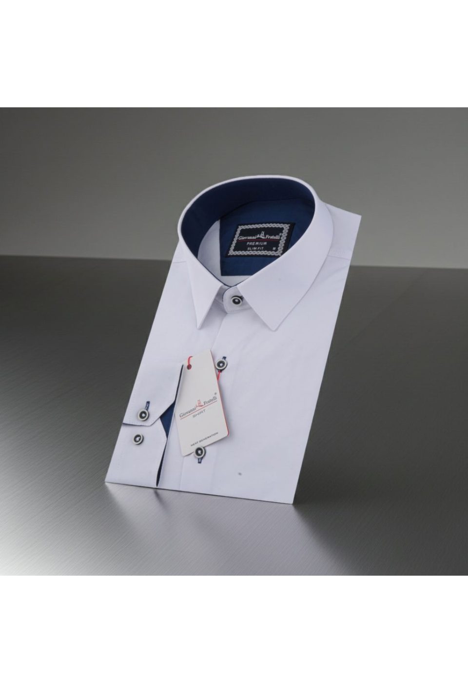 Slim Fit Uzun Kol Düz Renk Saten Erkek Gömlek 3GMK314002001 - Giovanni Fratelli