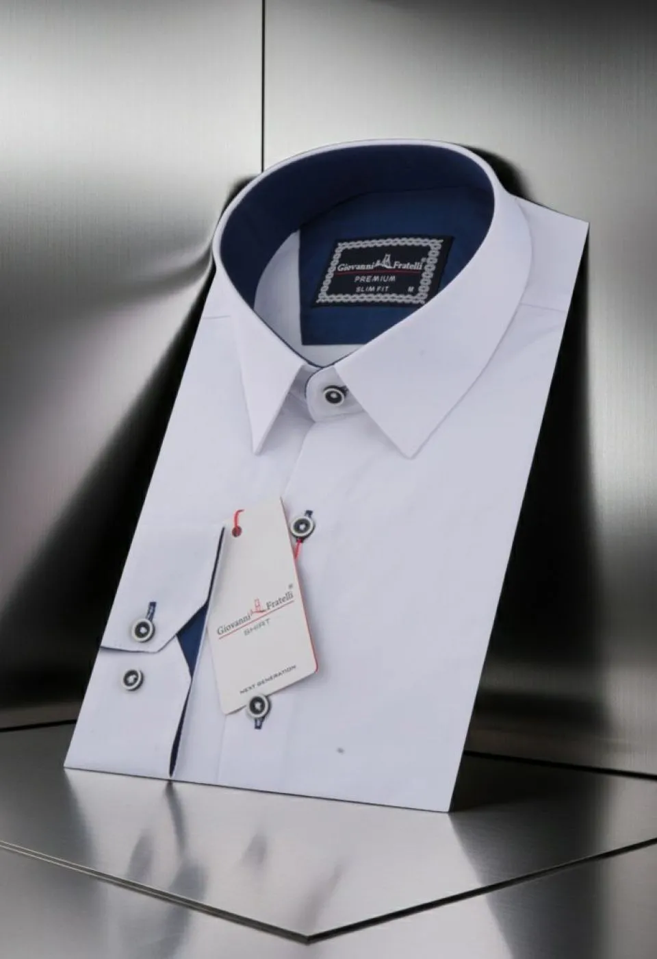 Slim Fit Uzun Kol Düz Renk Saten Erkek Gömlek 3GMK314002001