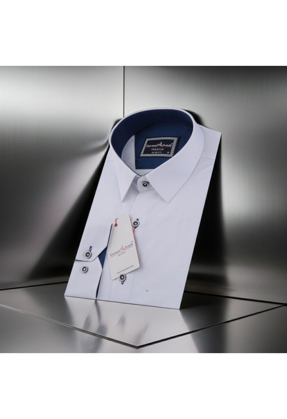 Slim Fit Uzun Kol Düz Renk Saten Erkek Gömlek 3GMK314002001 - Giovanni Fratelli