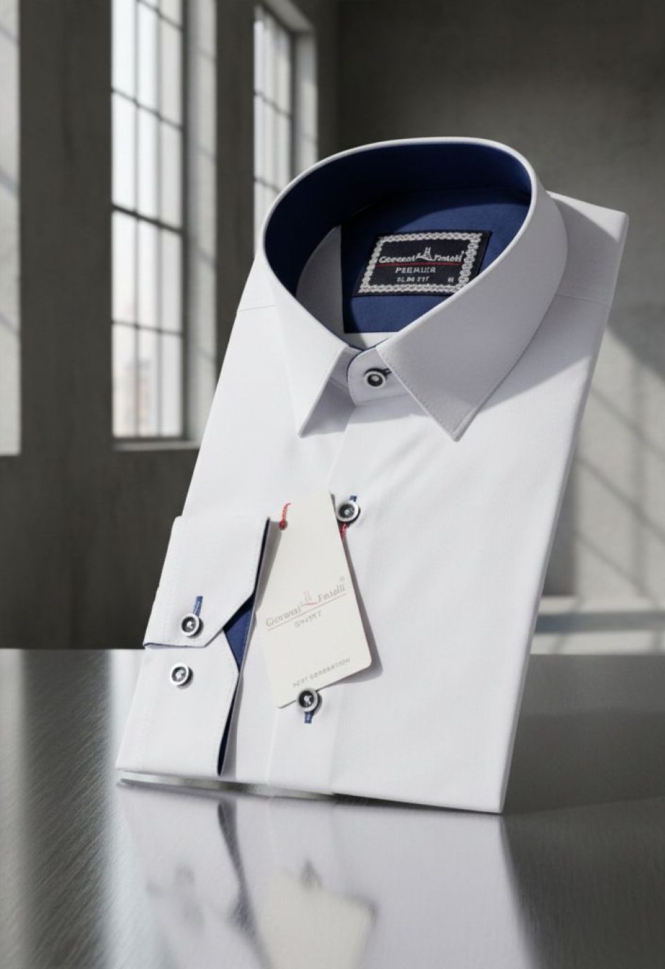 Slim Fit Uzun Kol Düz Renk Saten Erkek Gömlek 3GMK314002001 - Giovanni Fratelli