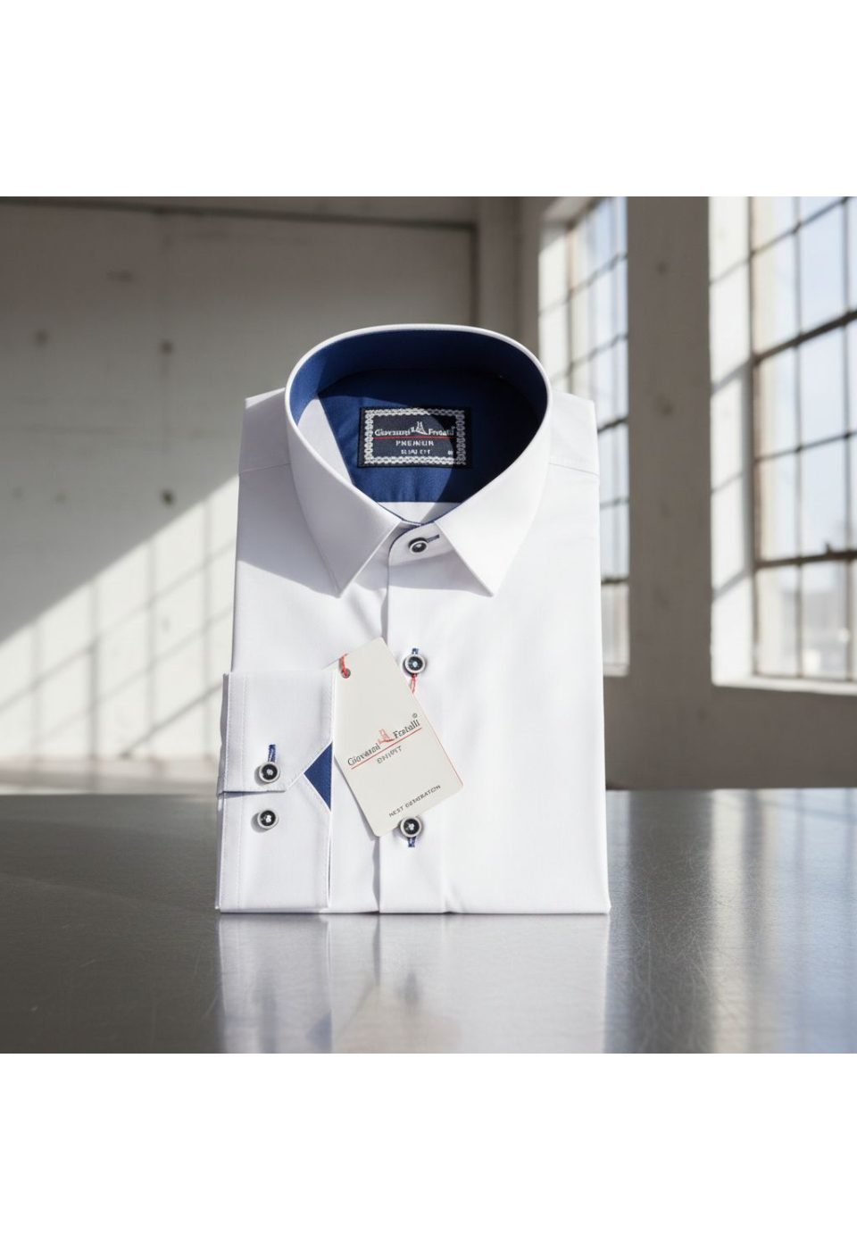 Slim Fit Uzun Kol Düz Renk Saten Erkek Gömlek 3GMK314002001 - Giovanni Fratelli