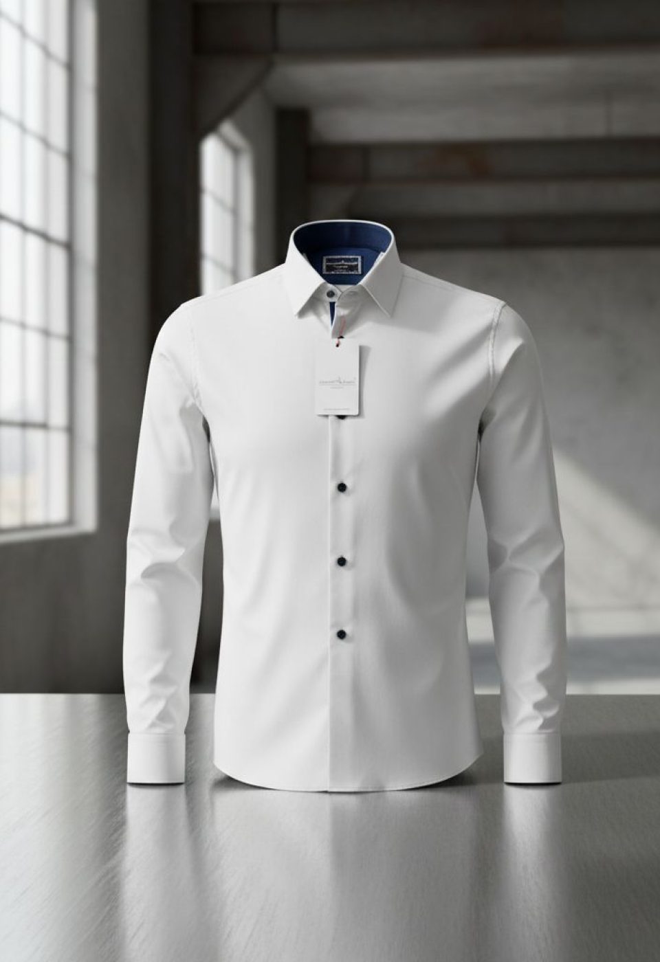 Slim Fit Uzun Kol Düz Renk Saten Erkek Gömlek 3GMK314003002