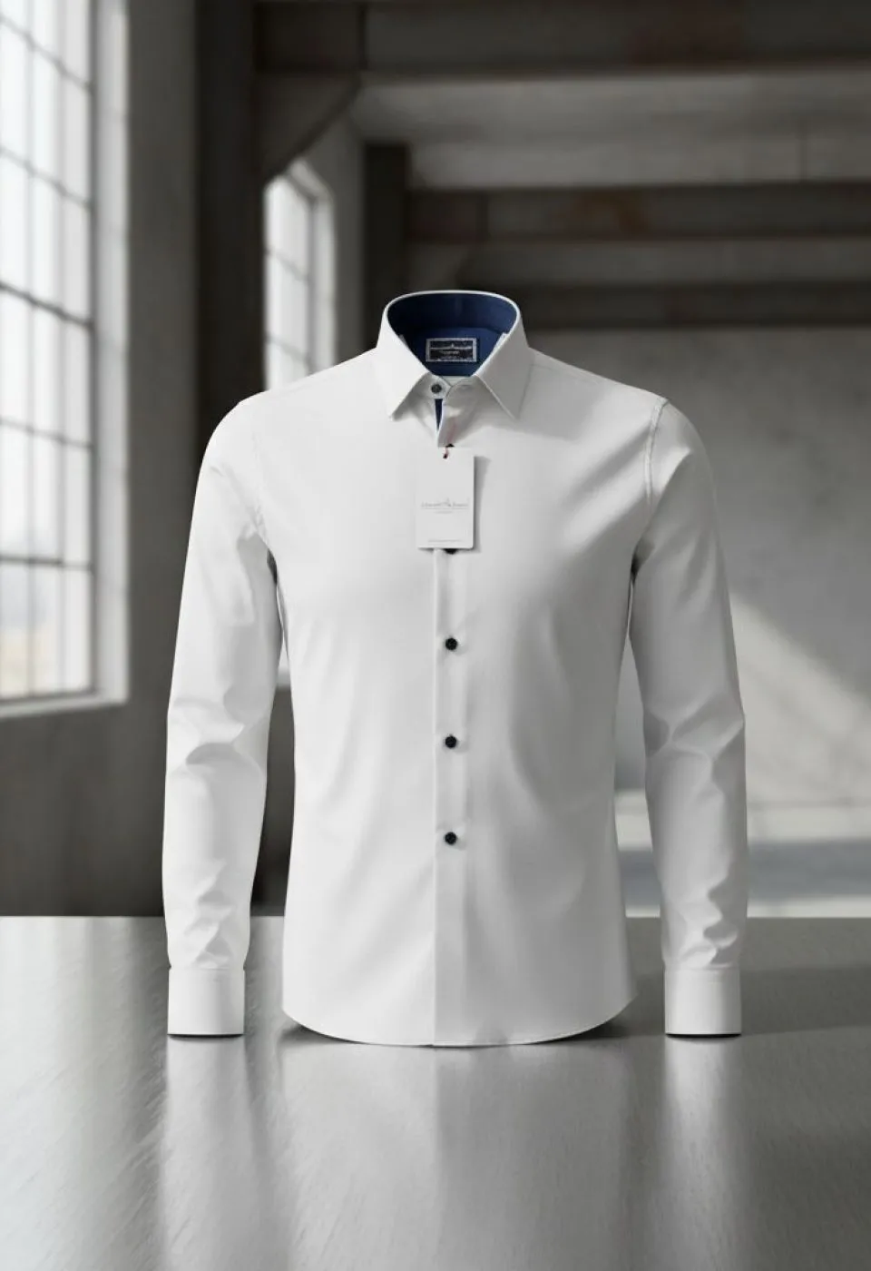 Slim Fit Uzun Kol Düz Renk Saten Erkek Gömlek 3GMK314003002
