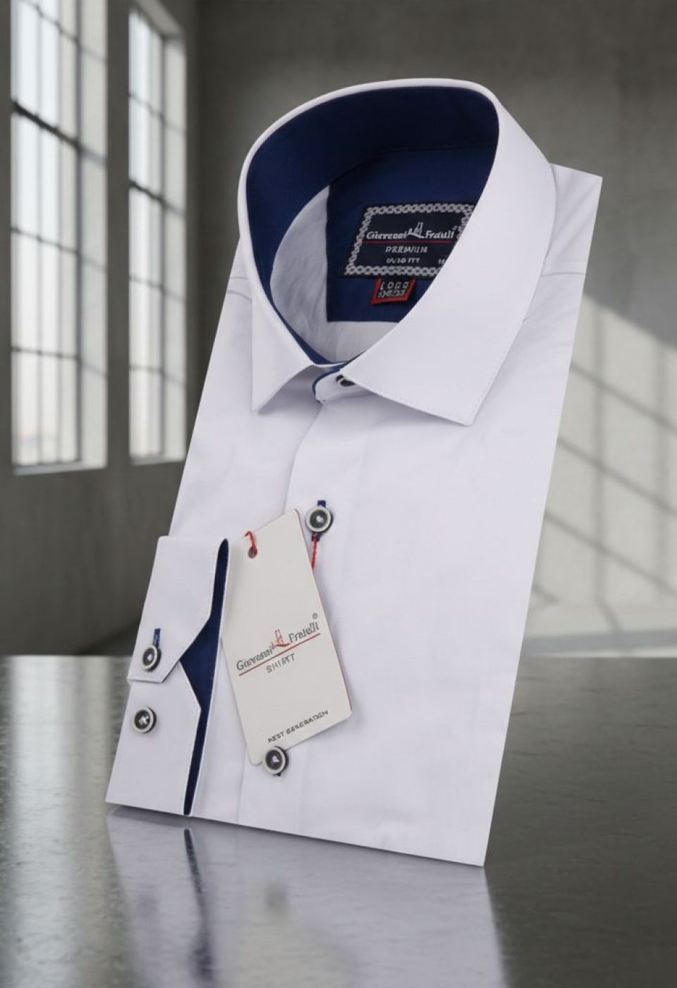 8 Drop Slim Fit Uzun Kol Düz Renk Erkek Gömlek 3GMK334004001 - Giovanni Fratelli