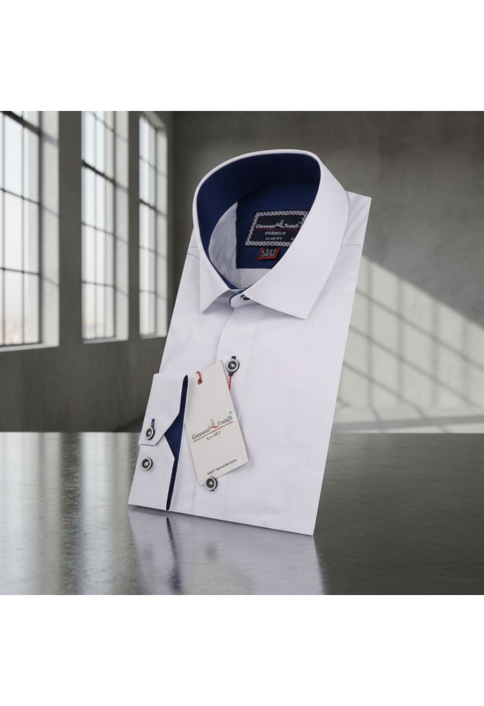 8 Drop Slim Fit Uzun Kol Düz Renk Erkek Gömlek 3GMK334004001 - Giovanni Fratelli