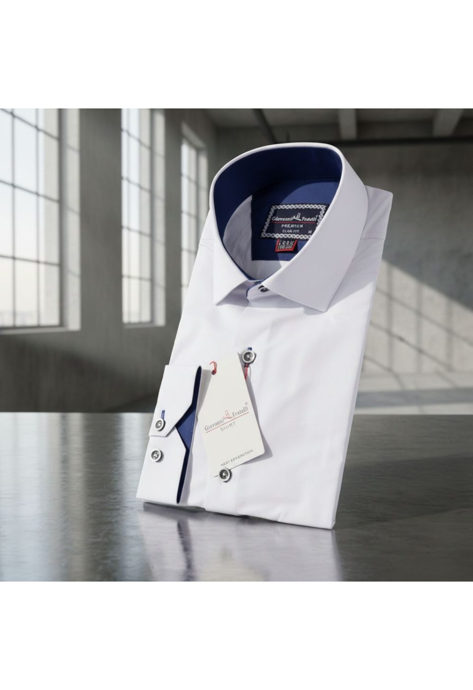 8 Drop Slim Fit Uzun Kol Düz Renk Erkek Gömlek 3GMK334004001 - Giovanni Fratelli