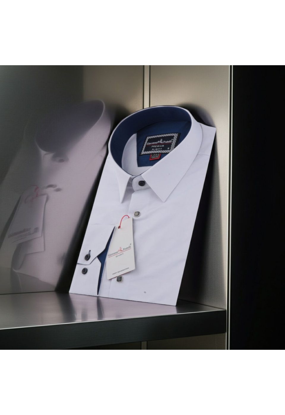 8 Drop Slim Fit Uzun Kol Düz Renk Saten Erkek Gömlek 3GMK334005001 - Giovanni Fratelli