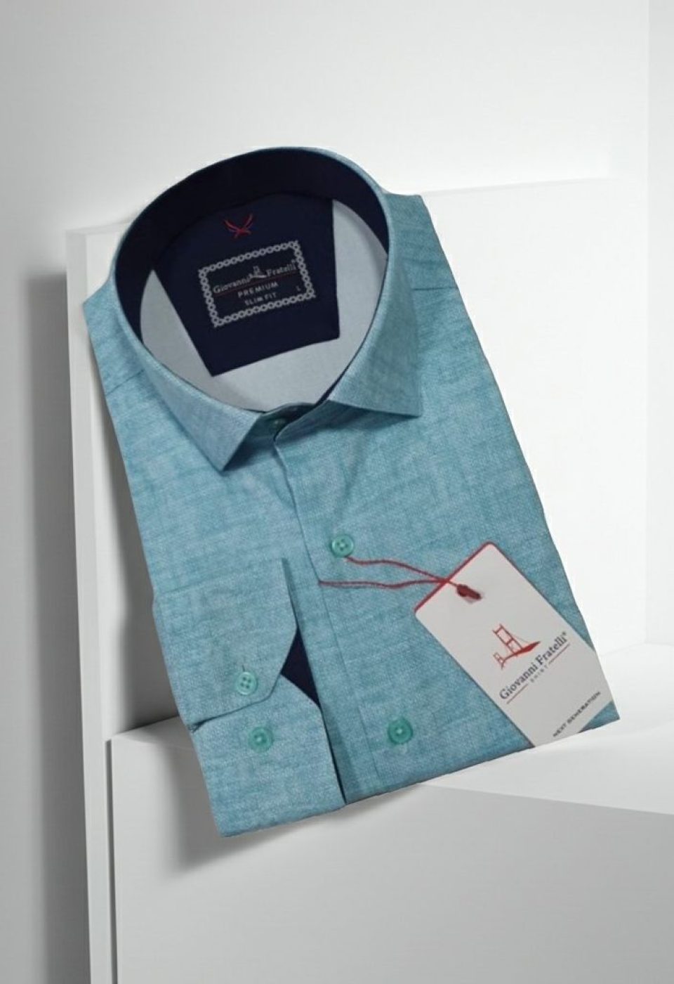 Slim Fit Uzun Kol Desenli Erkek Gömlek 3GMK314101003