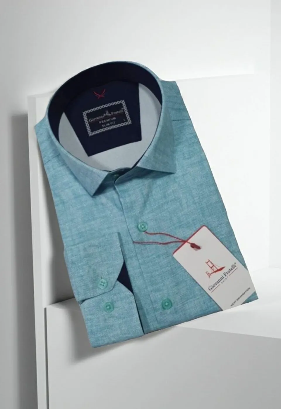 Slim Fit Uzun Kol Desenli Erkek Gömlek 3GMK314101003