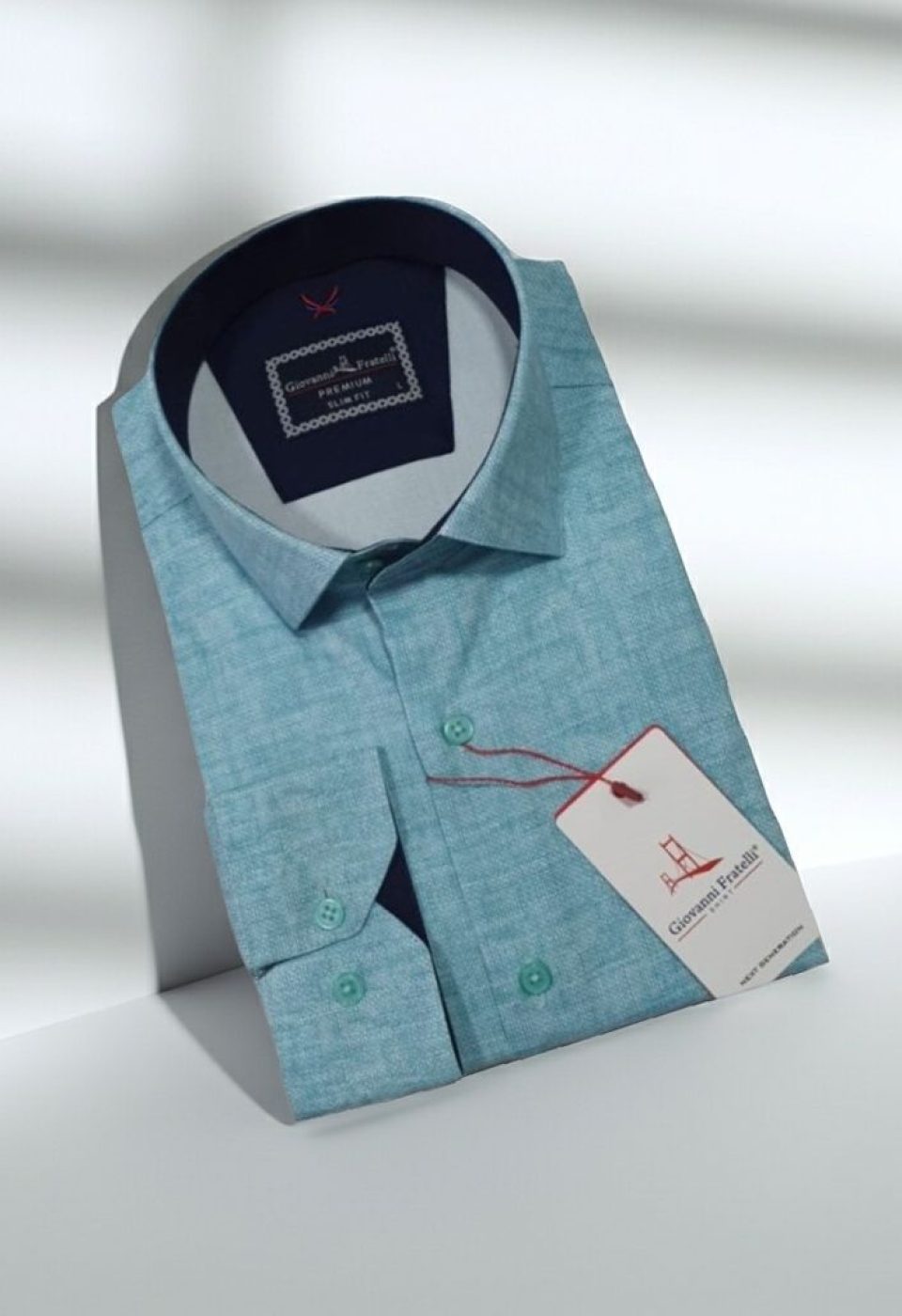 Slim Fit Uzun Kol Desenli Erkek Gömlek 3GMK314101003 - Giovanni Fratelli