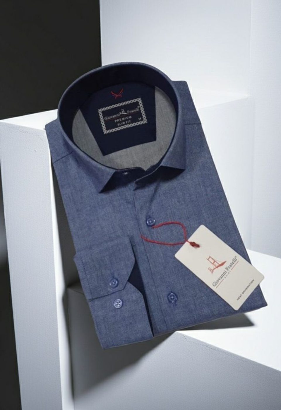 Slim Fit Uzun Kol Desenli Erkek Gömlek 3GMK314101008