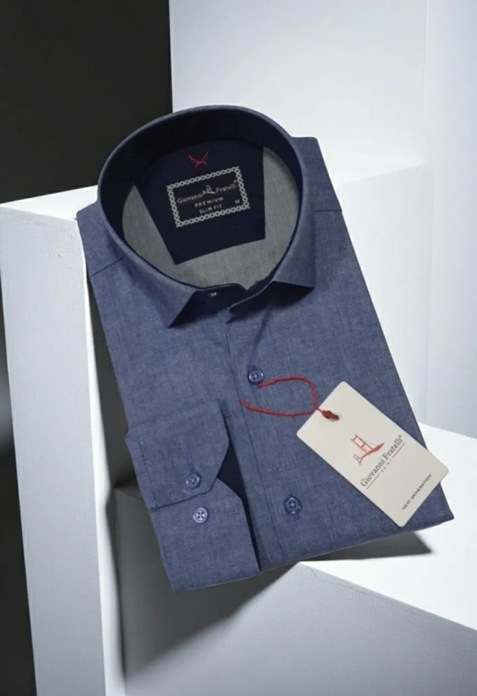 Slim Fit Uzun Kol Desenli Erkek Gömlek 3GMK314101008