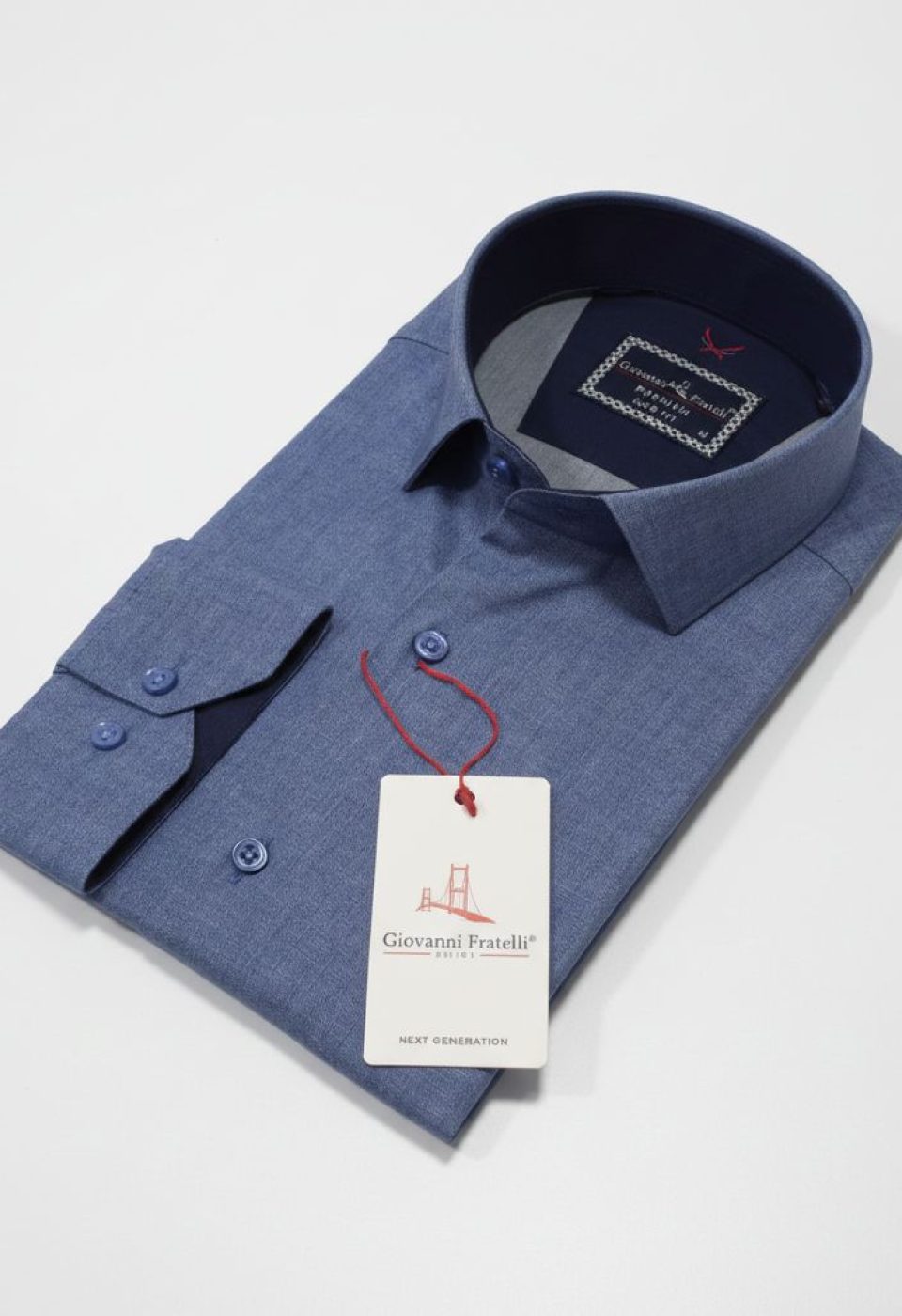 Slim Fit Uzun Kol Desenli Erkek Gömlek 3GMK314101008 - Giovanni Fratelli