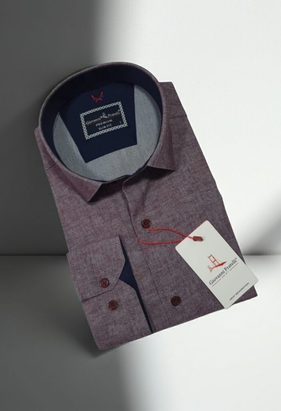 Slim Fit Uzun Kol Desenli Erkek Gömlek 3GMK314101019 - Giovanni Fratelli