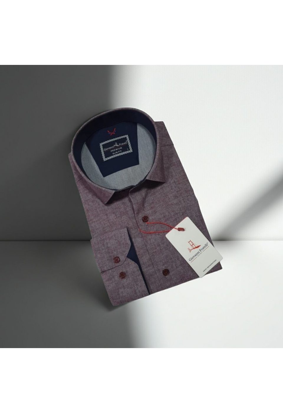 Slim Fit Uzun Kol Desenli Erkek Gömlek 3GMK314101019 - Giovanni Fratelli
