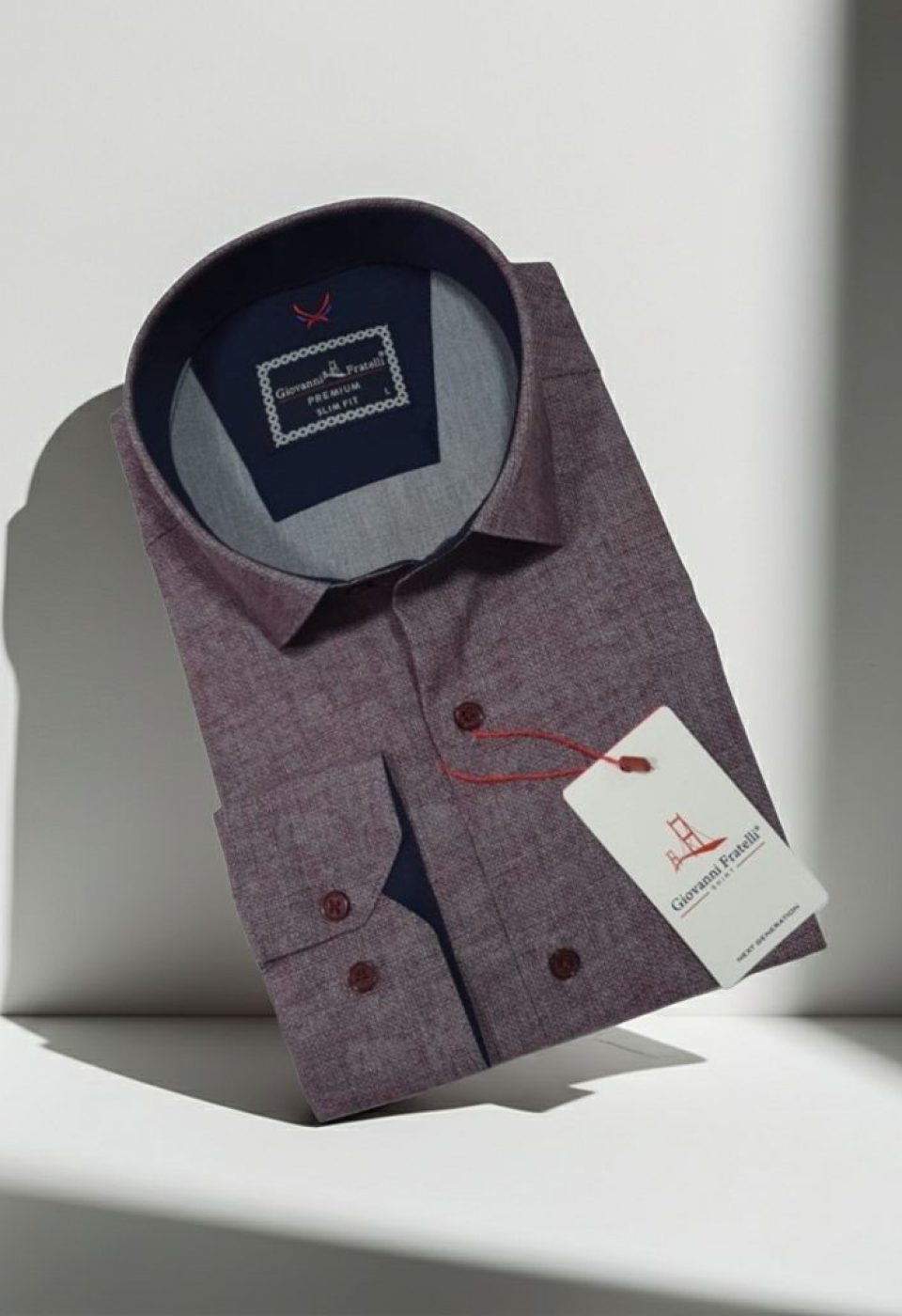 Slim Fit Uzun Kol Desenli Erkek Gömlek 3GMK314101019