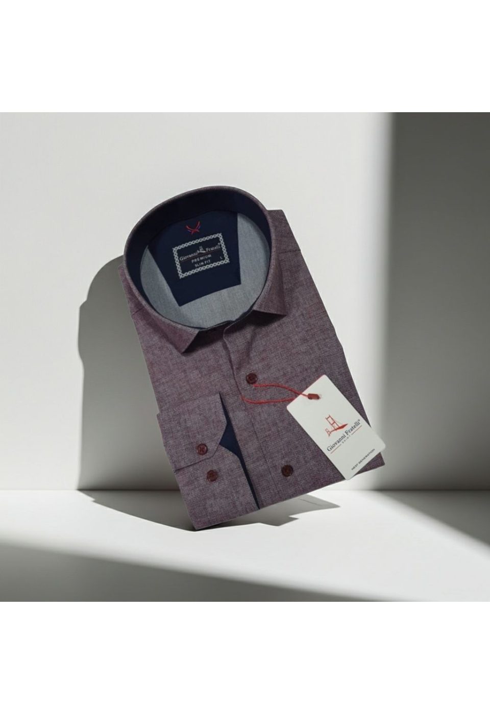 Slim Fit Uzun Kol Desenli Erkek Gömlek 3GMK314101019 - Giovanni Fratelli