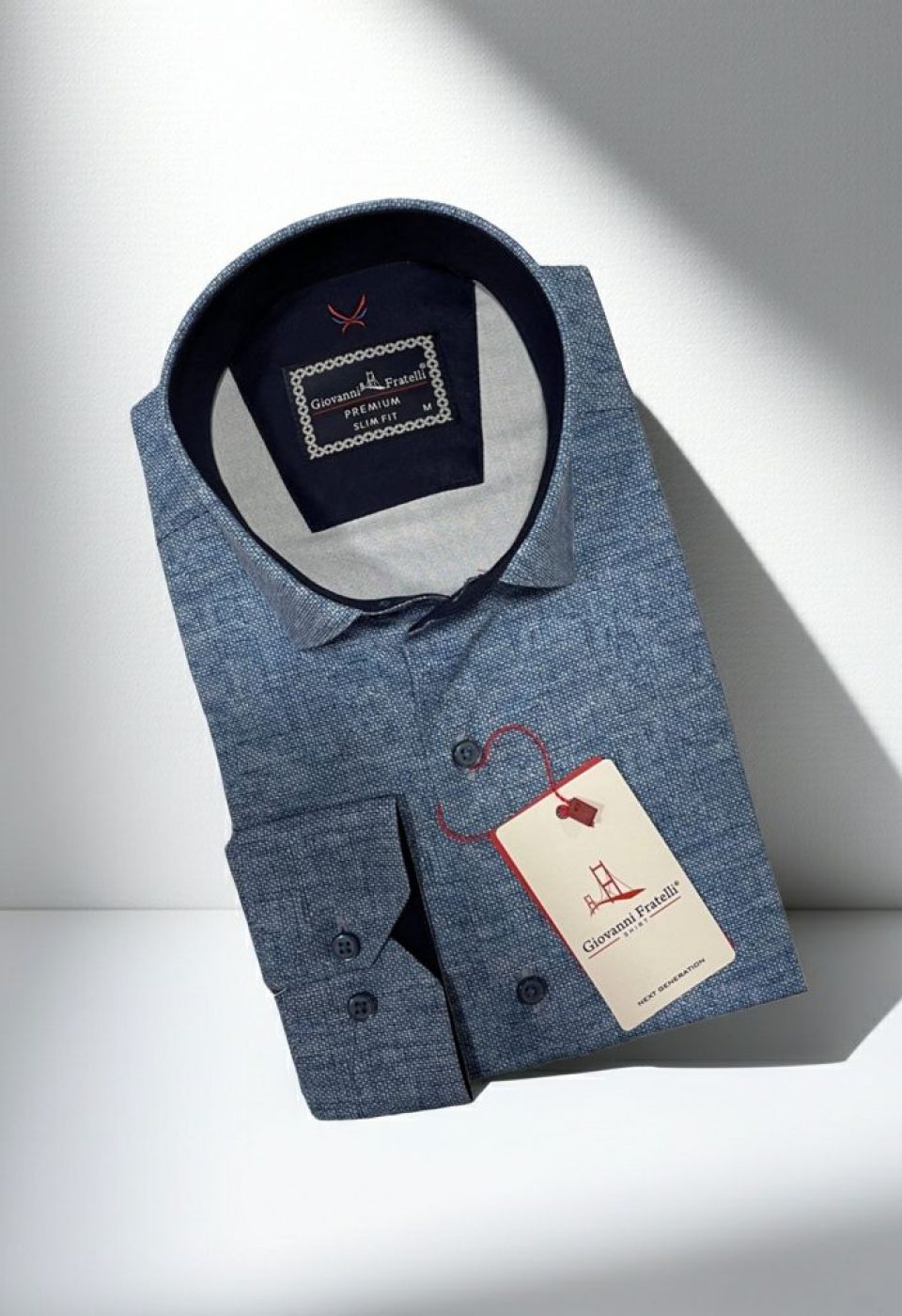 Slim Fit Uzun Kol Desenli Erkek Gömlek 3GMK314101025 - Giovanni Fratelli