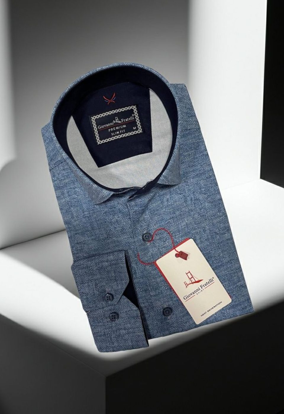 Slim Fit Uzun Kol Desenli Erkek Gömlek 3GMK314101025