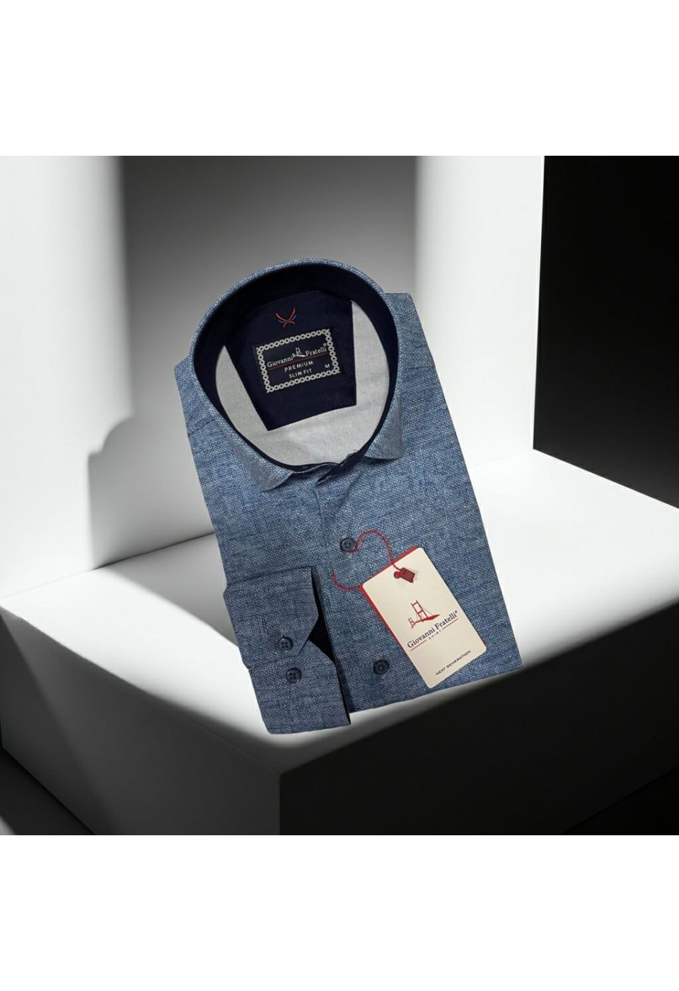 Slim Fit Uzun Kol Desenli Erkek Gömlek 3GMK314101025 - Giovanni Fratelli