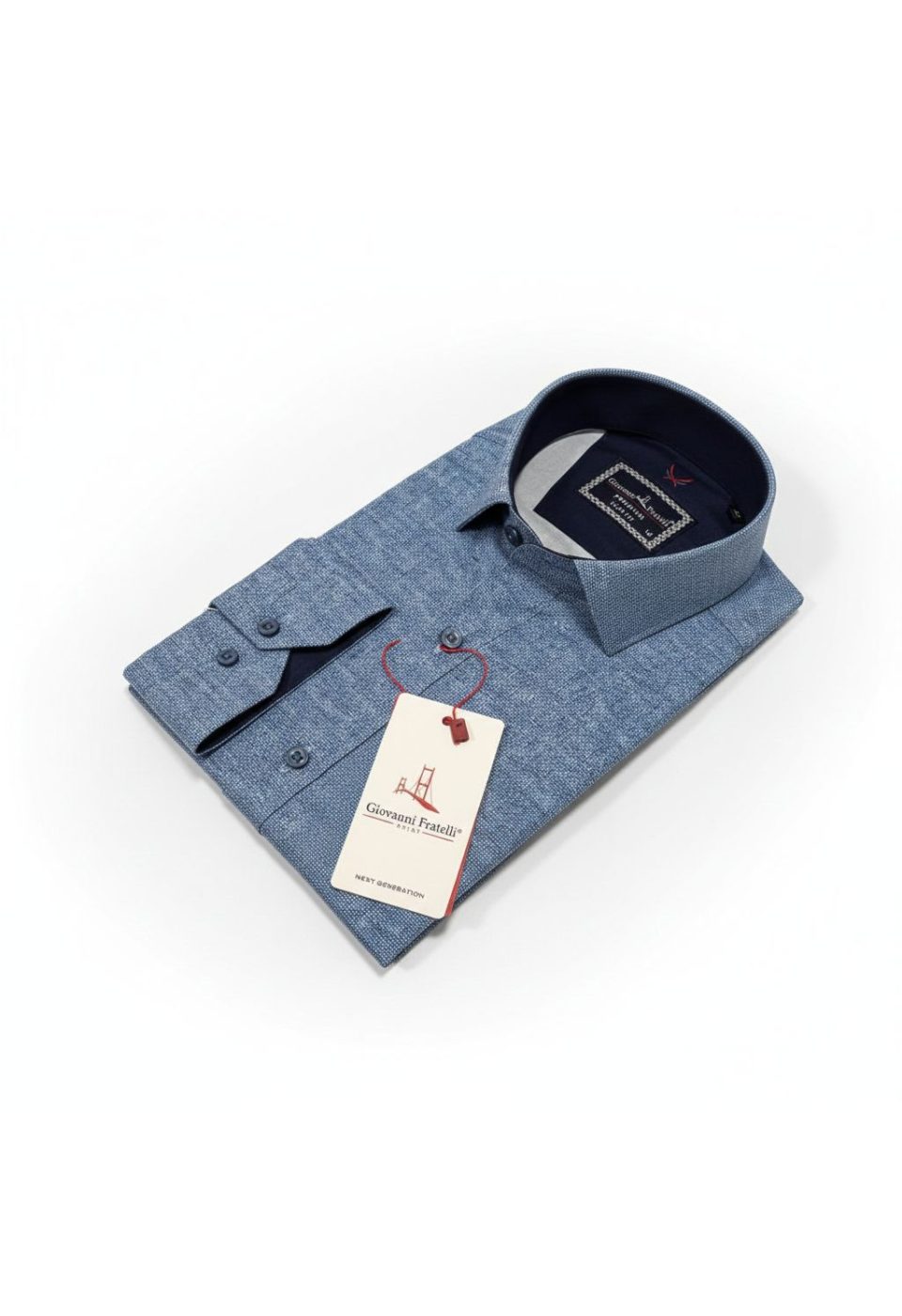 Slim Fit Uzun Kol Desenli Erkek Gömlek 3GMK314101025 - Giovanni Fratelli