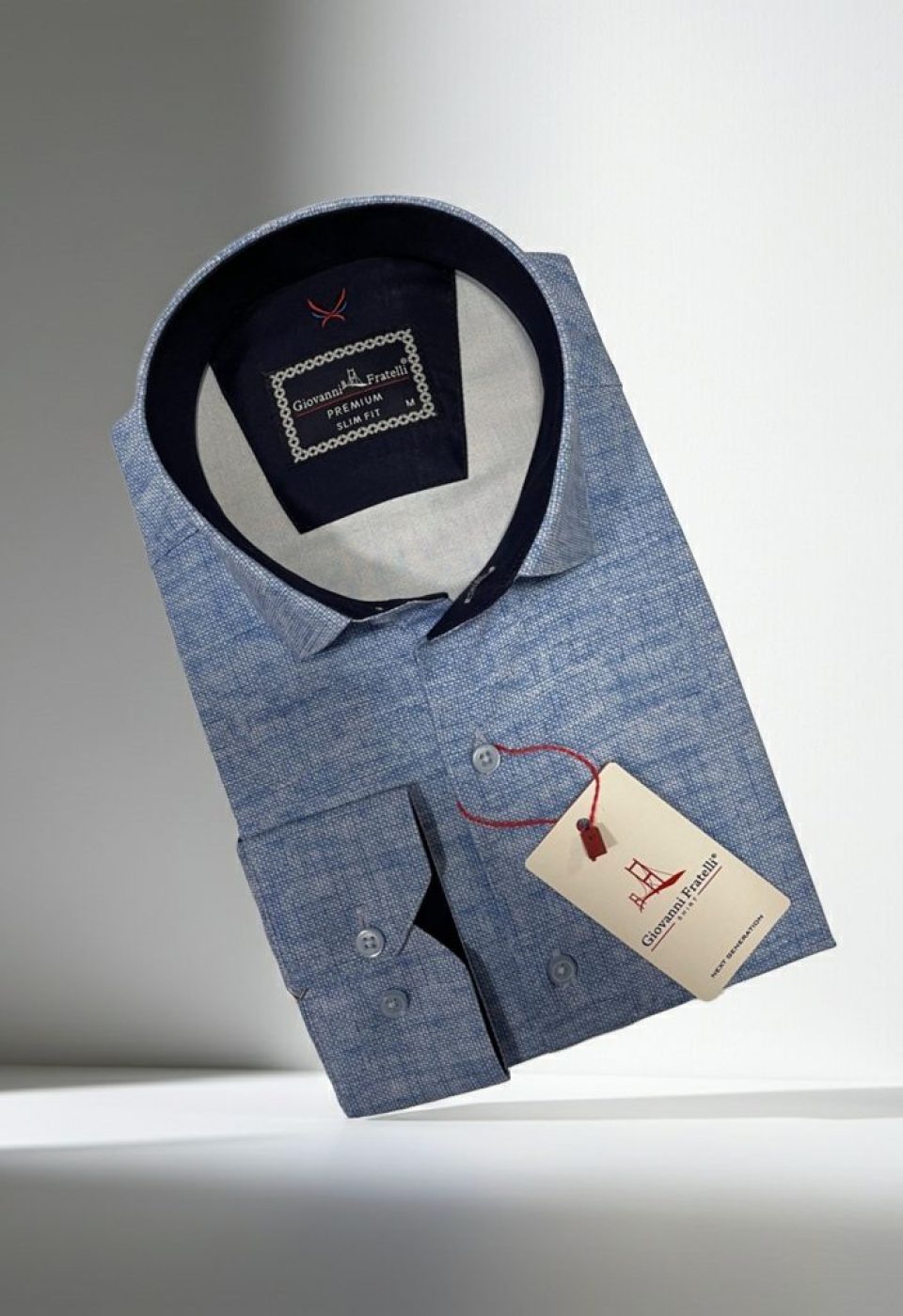 Slim Fit Uzun Kol Desenli Erkek Gömlek 3GMK314101026