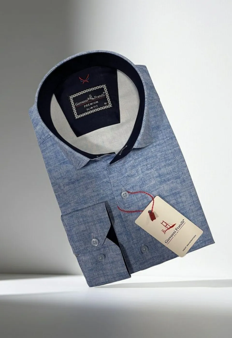 Slim Fit Uzun Kol Desenli Erkek Gömlek 3GMK314101026