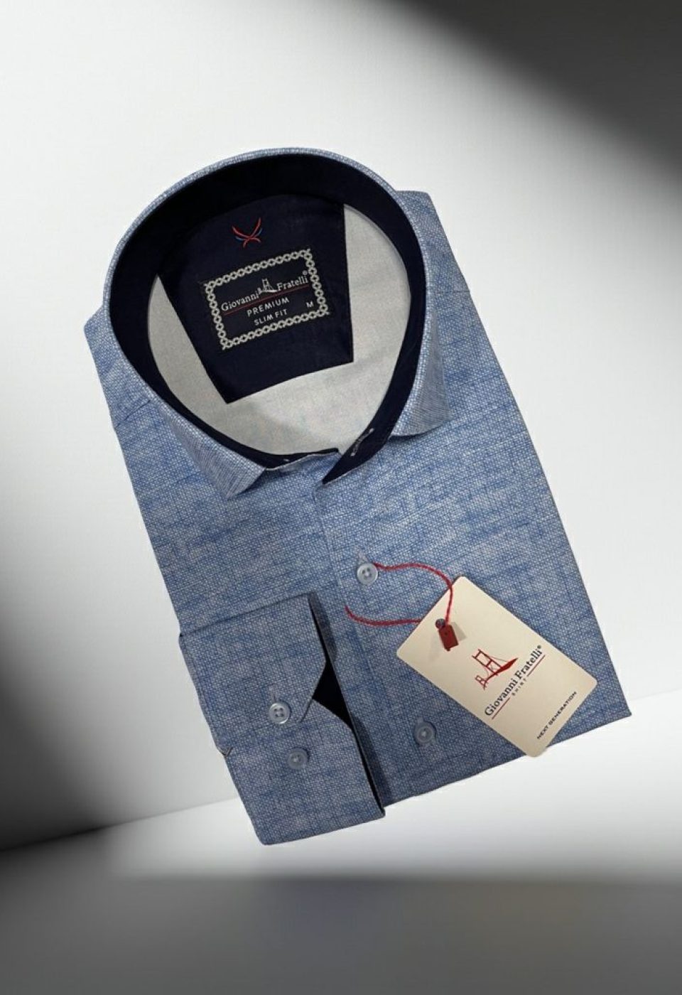 Slim Fit Uzun Kol Desenli Erkek Gömlek 3GMK314101026 - Giovanni Fratelli