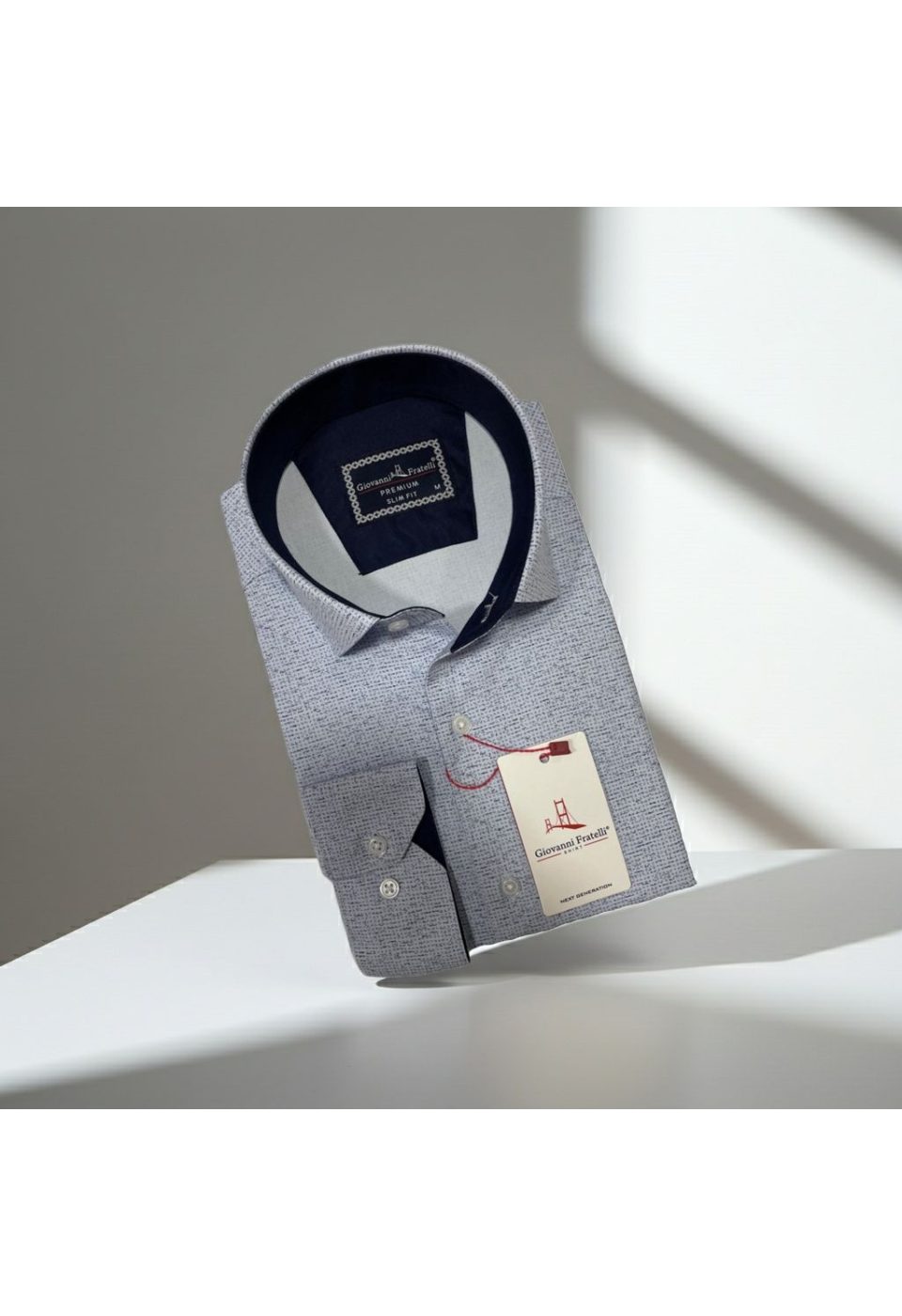 Slim Fit Uzun Kol Desenli Erkek Gömlek 3GMK314102003 - Giovanni Fratelli