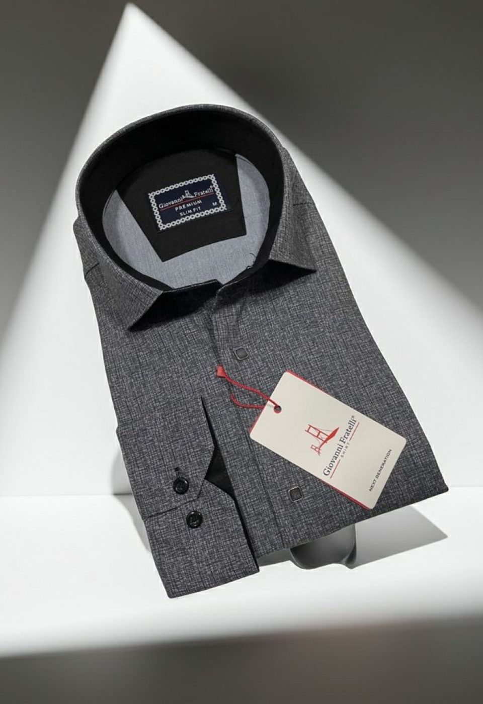 Slim Fit Uzun Kol Desenli Erkek Gömlek 3GMK314103002