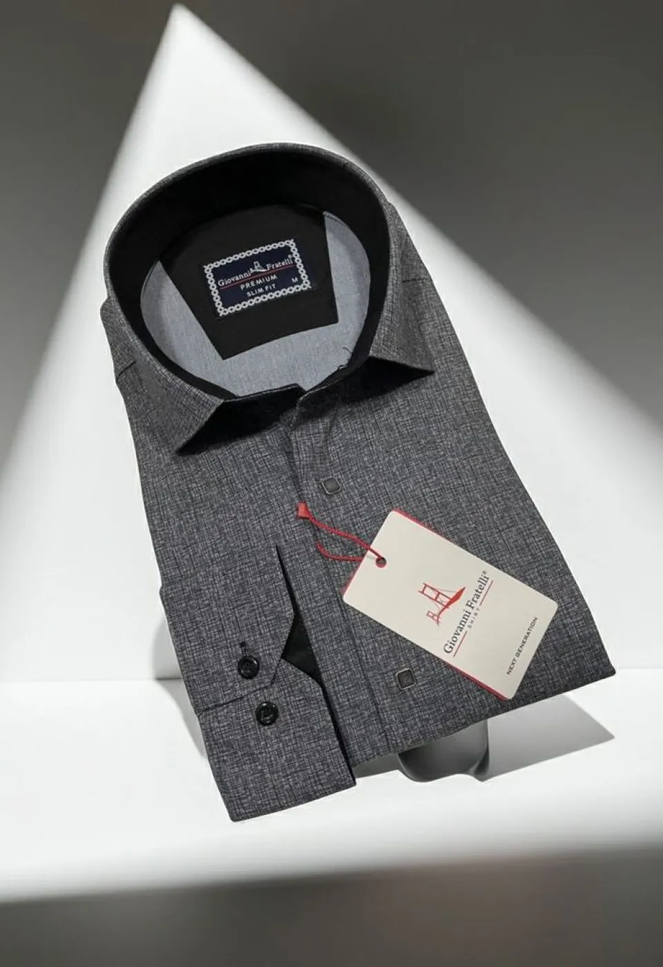 Slim Fit Uzun Kol Desenli Erkek Gömlek 3GMK314103002