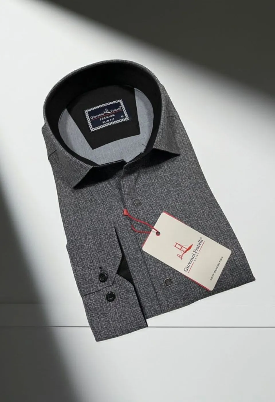 Slim Fit Uzun Kol Desenli Erkek Gömlek 3GMK314103002