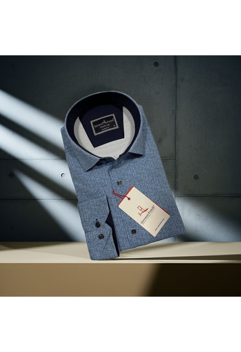 Slim Fit Uzun Kol Desenli Erkek Gömlek 3GMK314103003 - Giovanni Fratelli