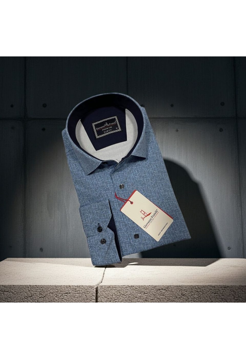 Slim Fit Uzun Kol Desenli Erkek Gömlek 3GMK314103003 - Giovanni Fratelli