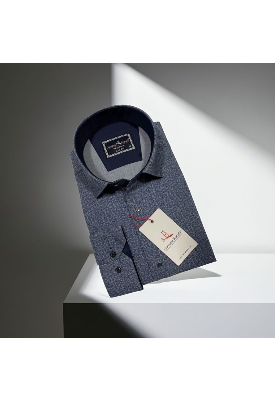 Slim Fit Uzun Kol Desenli Erkek Gömlek 3GMK314103004 - Giovanni Fratelli