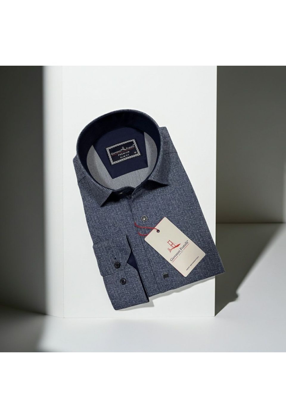 Slim Fit Uzun Kol Desenli Erkek Gömlek 3GMK314103004 - Giovanni Fratelli