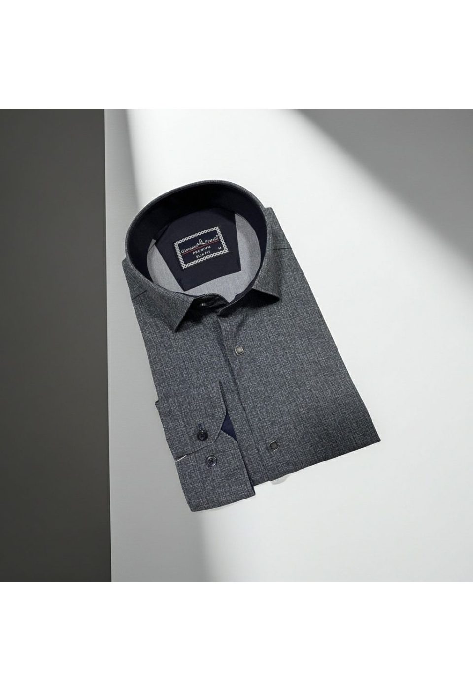 Slim Fit Uzun Kol Desenli Erkek Gömlek 3GMK314103007 - Giovanni Fratelli