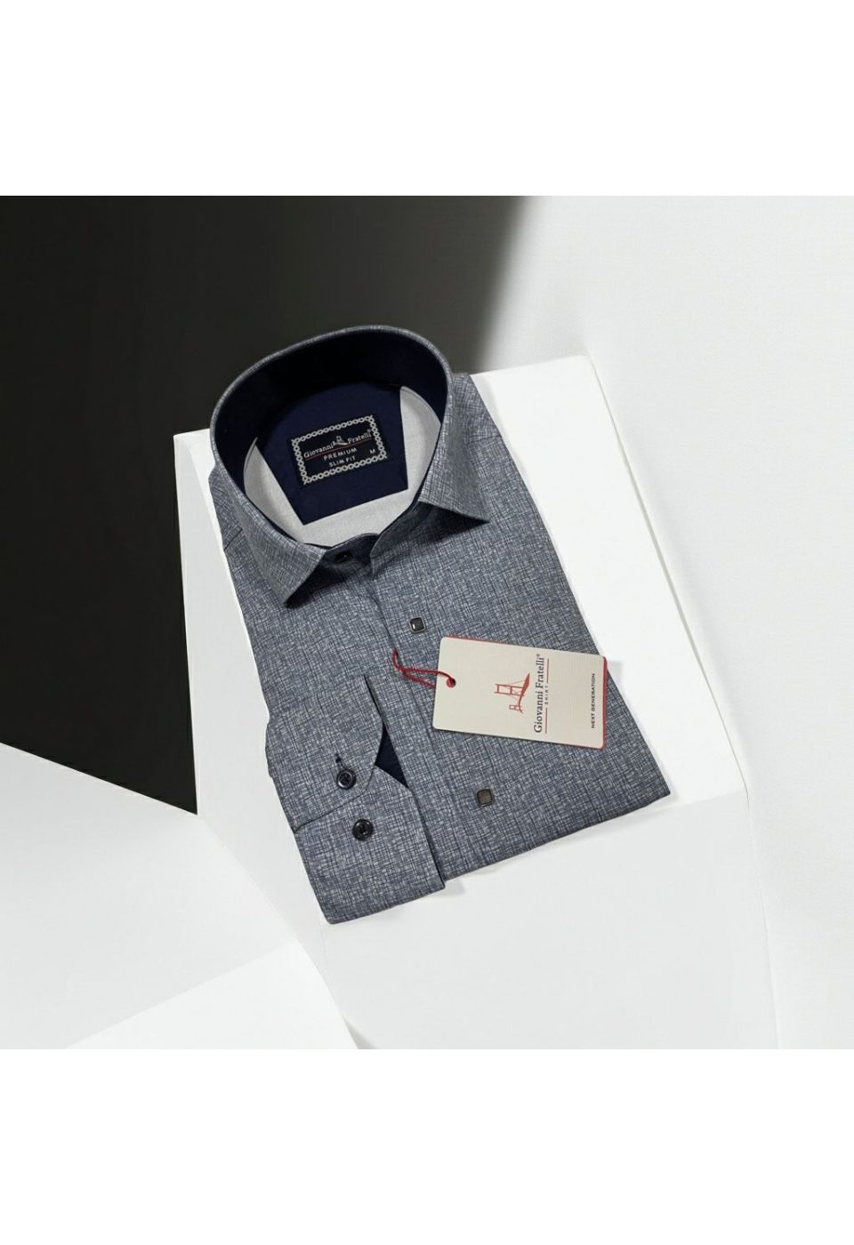 Slim Fit Uzun Kol Desenli Erkek Gömlek 3GMK314103010 - Giovanni Fratelli