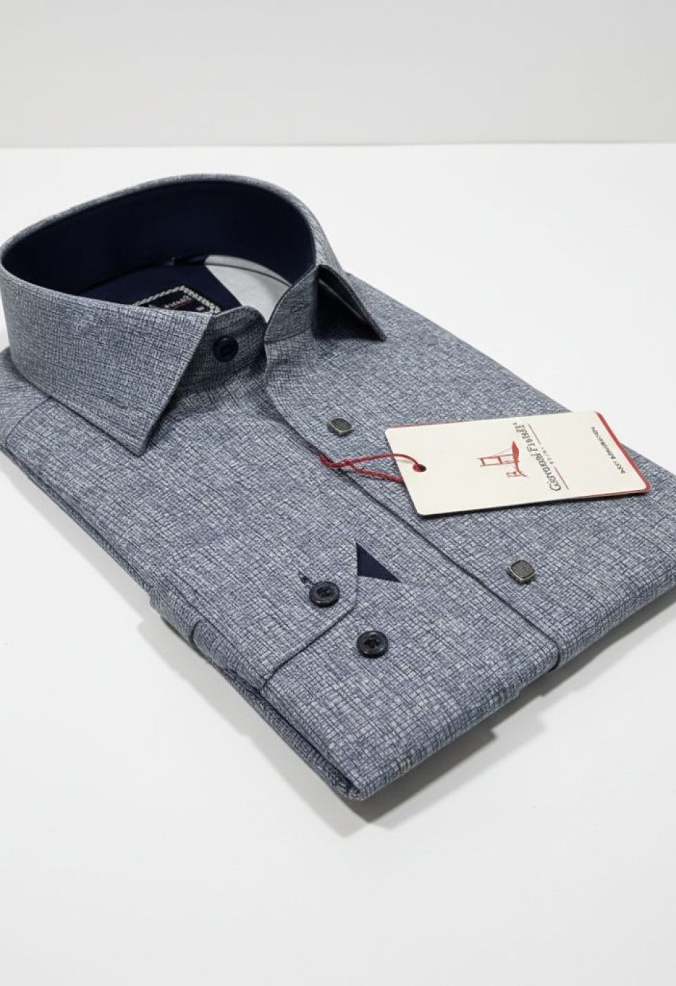 Slim Fit Uzun Kol Desenli Erkek Gömlek 3GMK314103010 - Giovanni Fratelli
