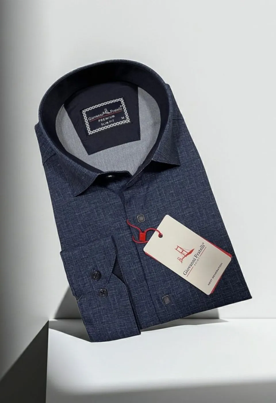 Slim Fit Uzun Kol Desenli Erkek Gömlek 3GMK314103011