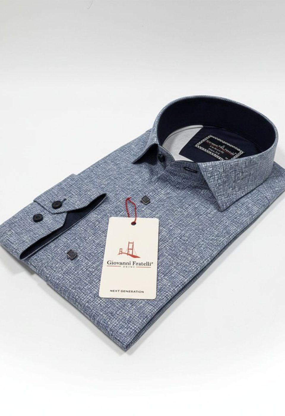Slim Fit Uzun Kol Desenli Erkek Gömlek 3GMK314103012